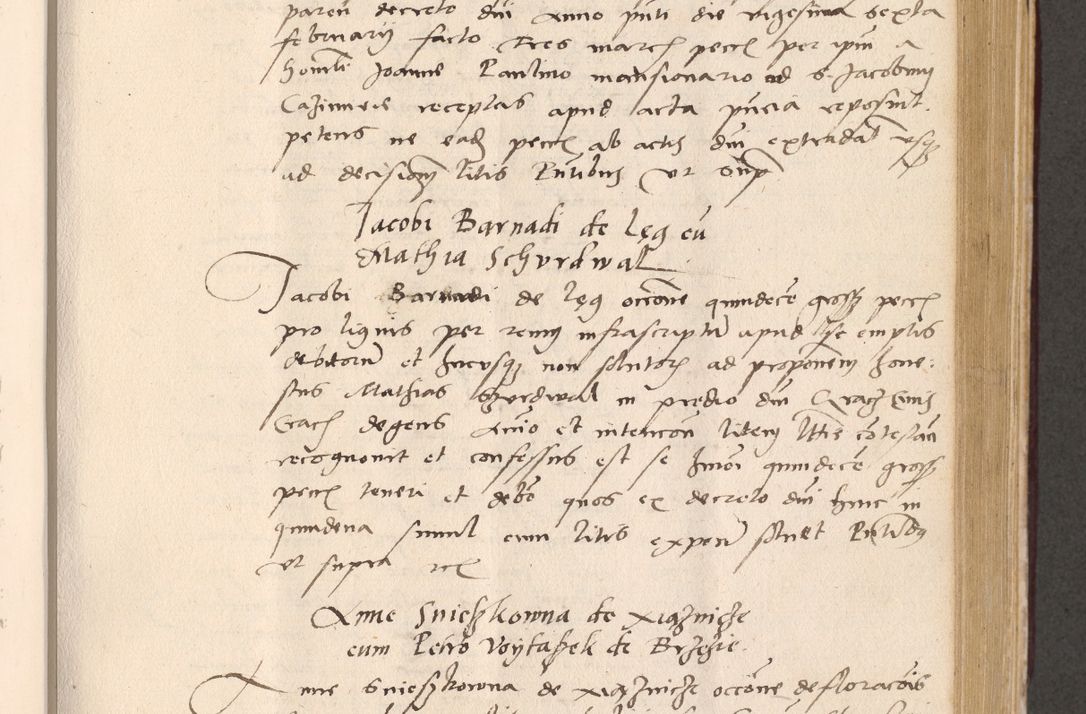 Zdjęcie nr 519 dla obiektu archiwalnego: Acta actorum, sententiarum diffinitivarum coram reverendo domino Petro Miscowski canonico et in spiritualibus vicario generali Cracoviensi ad annum Domini Mᵐᵘᵐ DXLVIᵗᵘᵐ, cuius indictio est quarta, pontificatus sanctissimi in Christo patris et domini nostri domini Pauli divina providencia pape tercii, a die tercia mensis Novembris, annus duodecimus (sic!) feliciter continuantur