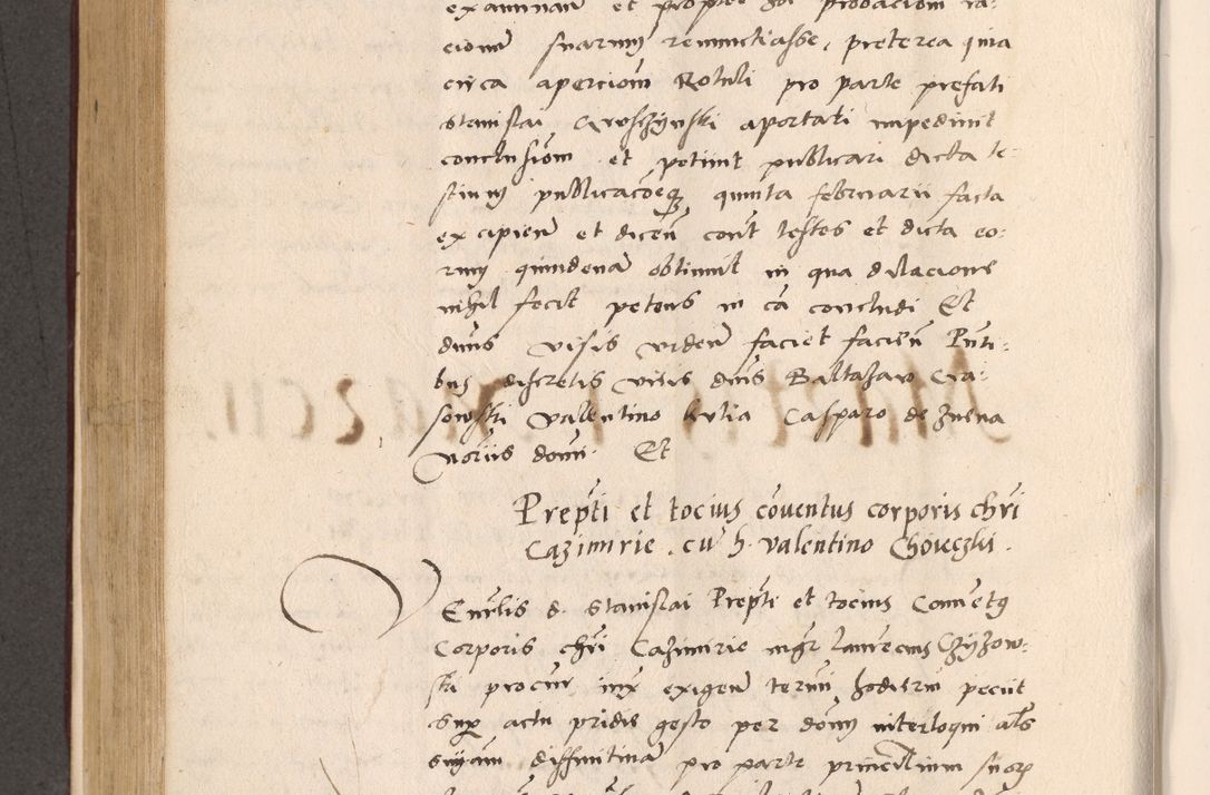 Zdjęcie nr 492 dla obiektu archiwalnego: Acta actorum, sententiarum diffinitivarum coram reverendo domino Petro Miscowski canonico et in spiritualibus vicario generali Cracoviensi ad annum Domini Mᵐᵘᵐ DXLVIᵗᵘᵐ, cuius indictio est quarta, pontificatus sanctissimi in Christo patris et domini nostri domini Pauli divina providencia pape tercii, a die tercia mensis Novembris, annus duodecimus (sic!) feliciter continuantur