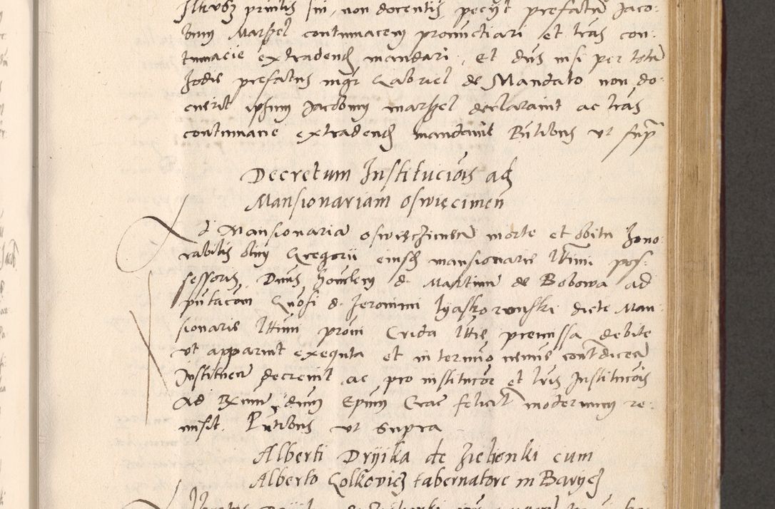 Zdjęcie nr 485 dla obiektu archiwalnego: Acta actorum, sententiarum diffinitivarum coram reverendo domino Petro Miscowski canonico et in spiritualibus vicario generali Cracoviensi ad annum Domini Mᵐᵘᵐ DXLVIᵗᵘᵐ, cuius indictio est quarta, pontificatus sanctissimi in Christo patris et domini nostri domini Pauli divina providencia pape tercii, a die tercia mensis Novembris, annus duodecimus (sic!) feliciter continuantur