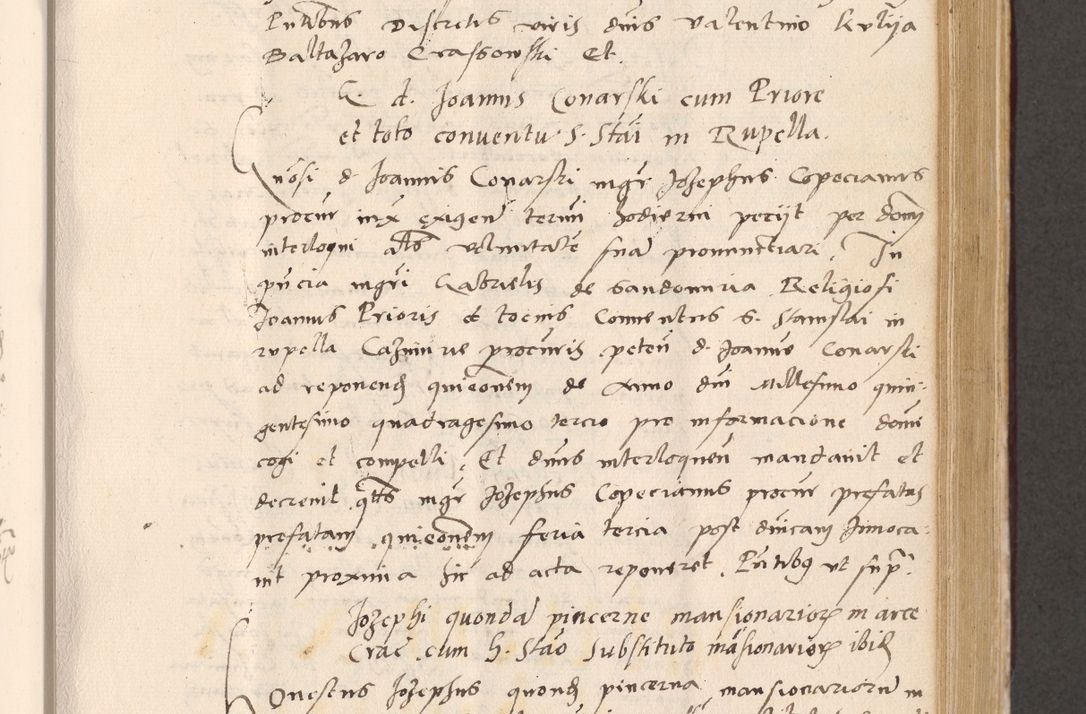 Zdjęcie nr 481 dla obiektu archiwalnego: Acta actorum, sententiarum diffinitivarum coram reverendo domino Petro Miscowski canonico et in spiritualibus vicario generali Cracoviensi ad annum Domini Mᵐᵘᵐ DXLVIᵗᵘᵐ, cuius indictio est quarta, pontificatus sanctissimi in Christo patris et domini nostri domini Pauli divina providencia pape tercii, a die tercia mensis Novembris, annus duodecimus (sic!) feliciter continuantur