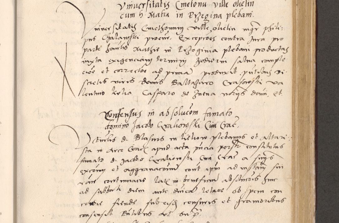 Zdjęcie nr 483 dla obiektu archiwalnego: Acta actorum, sententiarum diffinitivarum coram reverendo domino Petro Miscowski canonico et in spiritualibus vicario generali Cracoviensi ad annum Domini Mᵐᵘᵐ DXLVIᵗᵘᵐ, cuius indictio est quarta, pontificatus sanctissimi in Christo patris et domini nostri domini Pauli divina providencia pape tercii, a die tercia mensis Novembris, annus duodecimus (sic!) feliciter continuantur