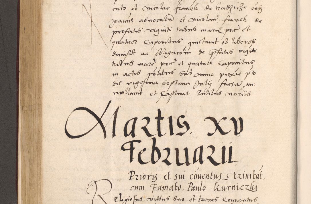 Zdjęcie nr 470 dla obiektu archiwalnego: Acta actorum, sententiarum diffinitivarum coram reverendo domino Petro Miscowski canonico et in spiritualibus vicario generali Cracoviensi ad annum Domini Mᵐᵘᵐ DXLVIᵗᵘᵐ, cuius indictio est quarta, pontificatus sanctissimi in Christo patris et domini nostri domini Pauli divina providencia pape tercii, a die tercia mensis Novembris, annus duodecimus (sic!) feliciter continuantur
