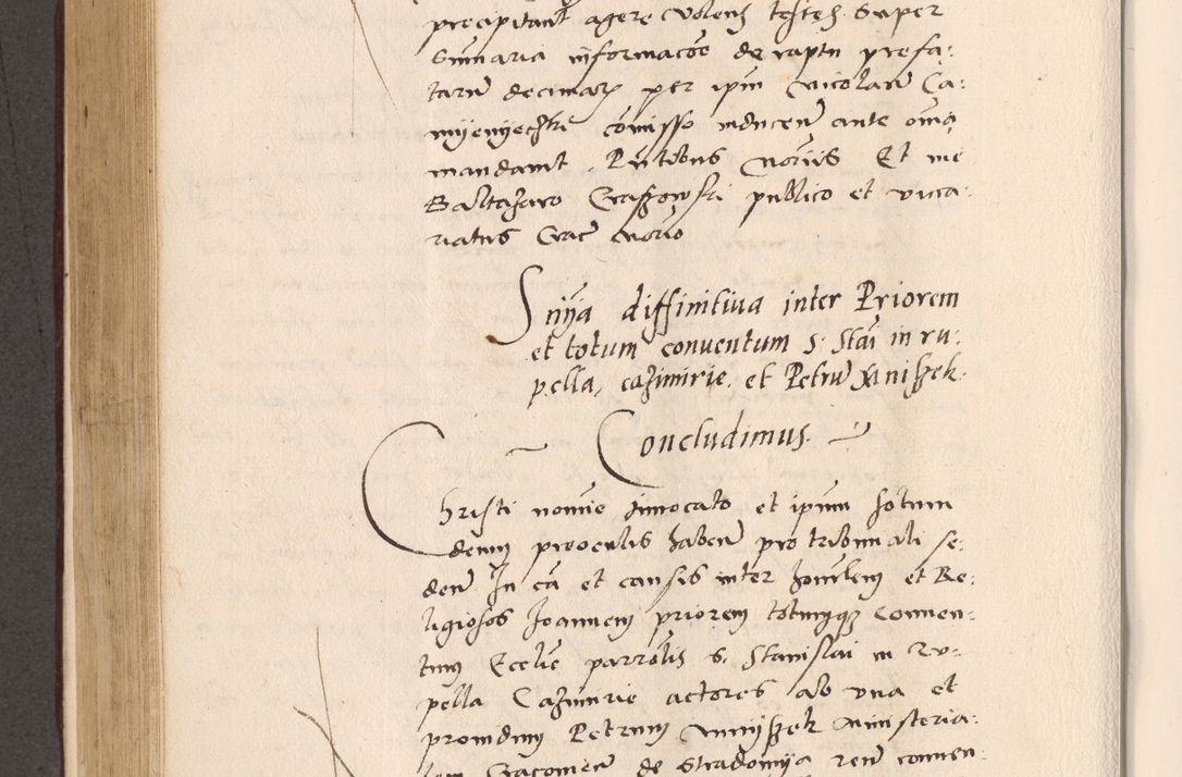 Zdjęcie nr 460 dla obiektu archiwalnego: Acta actorum, sententiarum diffinitivarum coram reverendo domino Petro Miscowski canonico et in spiritualibus vicario generali Cracoviensi ad annum Domini Mᵐᵘᵐ DXLVIᵗᵘᵐ, cuius indictio est quarta, pontificatus sanctissimi in Christo patris et domini nostri domini Pauli divina providencia pape tercii, a die tercia mensis Novembris, annus duodecimus (sic!) feliciter continuantur