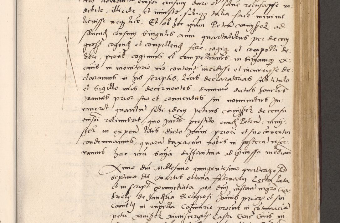 Zdjęcie nr 461 dla obiektu archiwalnego: Acta actorum, sententiarum diffinitivarum coram reverendo domino Petro Miscowski canonico et in spiritualibus vicario generali Cracoviensi ad annum Domini Mᵐᵘᵐ DXLVIᵗᵘᵐ, cuius indictio est quarta, pontificatus sanctissimi in Christo patris et domini nostri domini Pauli divina providencia pape tercii, a die tercia mensis Novembris, annus duodecimus (sic!) feliciter continuantur