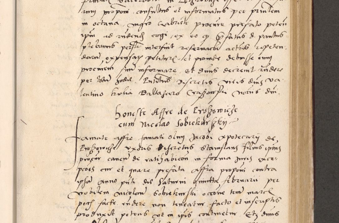 Zdjęcie nr 457 dla obiektu archiwalnego: Acta actorum, sententiarum diffinitivarum coram reverendo domino Petro Miscowski canonico et in spiritualibus vicario generali Cracoviensi ad annum Domini Mᵐᵘᵐ DXLVIᵗᵘᵐ, cuius indictio est quarta, pontificatus sanctissimi in Christo patris et domini nostri domini Pauli divina providencia pape tercii, a die tercia mensis Novembris, annus duodecimus (sic!) feliciter continuantur