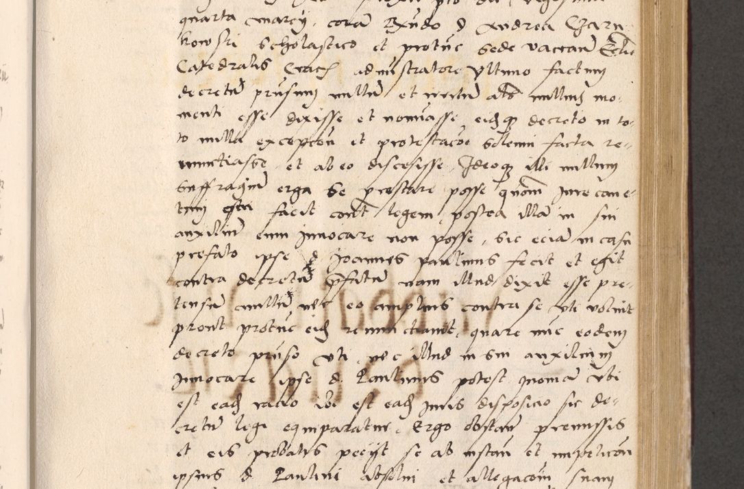 Zdjęcie nr 451 dla obiektu archiwalnego: Acta actorum, sententiarum diffinitivarum coram reverendo domino Petro Miscowski canonico et in spiritualibus vicario generali Cracoviensi ad annum Domini Mᵐᵘᵐ DXLVIᵗᵘᵐ, cuius indictio est quarta, pontificatus sanctissimi in Christo patris et domini nostri domini Pauli divina providencia pape tercii, a die tercia mensis Novembris, annus duodecimus (sic!) feliciter continuantur