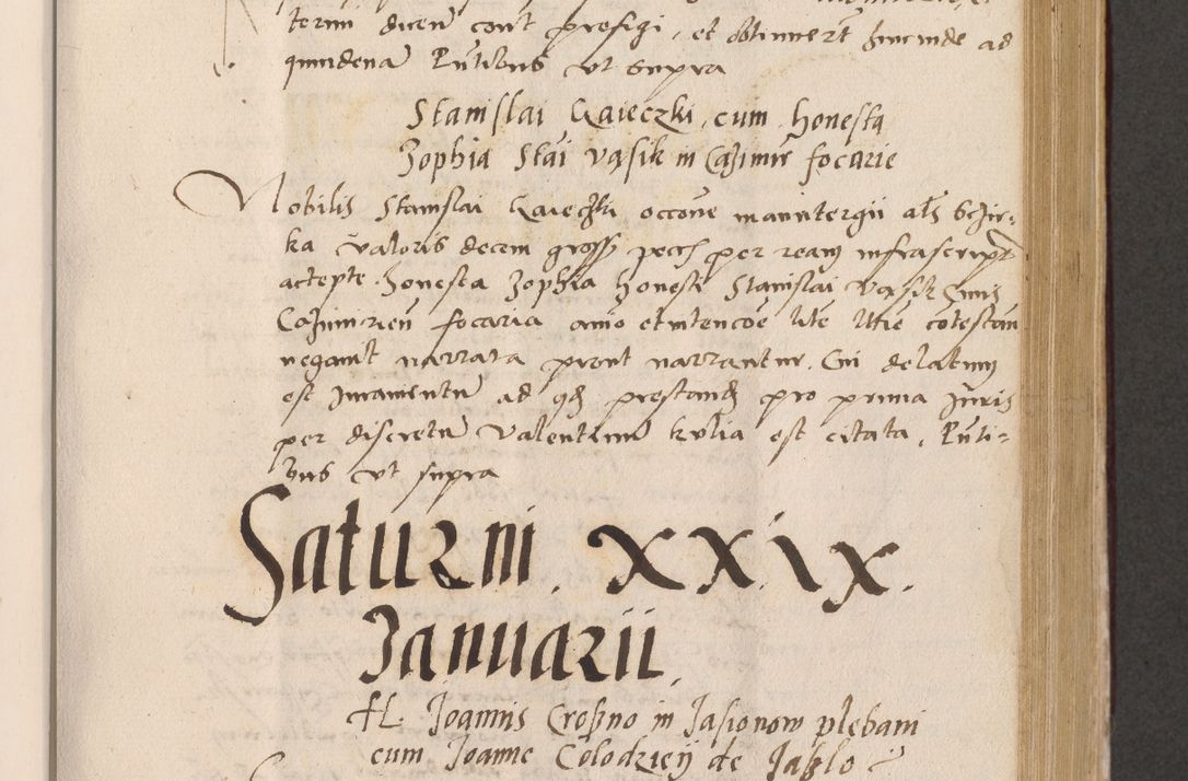 Zdjęcie nr 443 dla obiektu archiwalnego: Acta actorum, sententiarum diffinitivarum coram reverendo domino Petro Miscowski canonico et in spiritualibus vicario generali Cracoviensi ad annum Domini Mᵐᵘᵐ DXLVIᵗᵘᵐ, cuius indictio est quarta, pontificatus sanctissimi in Christo patris et domini nostri domini Pauli divina providencia pape tercii, a die tercia mensis Novembris, annus duodecimus (sic!) feliciter continuantur