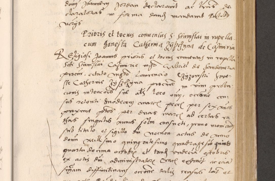 Zdjęcie nr 437 dla obiektu archiwalnego: Acta actorum, sententiarum diffinitivarum coram reverendo domino Petro Miscowski canonico et in spiritualibus vicario generali Cracoviensi ad annum Domini Mᵐᵘᵐ DXLVIᵗᵘᵐ, cuius indictio est quarta, pontificatus sanctissimi in Christo patris et domini nostri domini Pauli divina providencia pape tercii, a die tercia mensis Novembris, annus duodecimus (sic!) feliciter continuantur