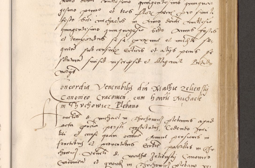 Zdjęcie nr 439 dla obiektu archiwalnego: Acta actorum, sententiarum diffinitivarum coram reverendo domino Petro Miscowski canonico et in spiritualibus vicario generali Cracoviensi ad annum Domini Mᵐᵘᵐ DXLVIᵗᵘᵐ, cuius indictio est quarta, pontificatus sanctissimi in Christo patris et domini nostri domini Pauli divina providencia pape tercii, a die tercia mensis Novembris, annus duodecimus (sic!) feliciter continuantur