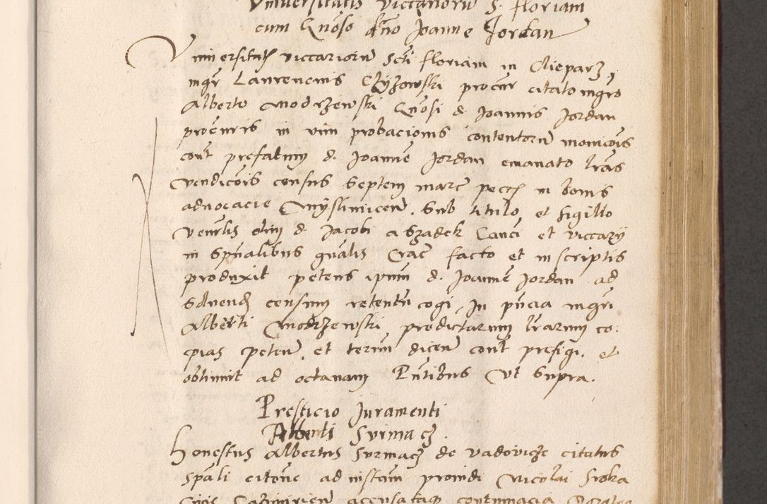 Zdjęcie nr 425 dla obiektu archiwalnego: Acta actorum, sententiarum diffinitivarum coram reverendo domino Petro Miscowski canonico et in spiritualibus vicario generali Cracoviensi ad annum Domini Mᵐᵘᵐ DXLVIᵗᵘᵐ, cuius indictio est quarta, pontificatus sanctissimi in Christo patris et domini nostri domini Pauli divina providencia pape tercii, a die tercia mensis Novembris, annus duodecimus (sic!) feliciter continuantur