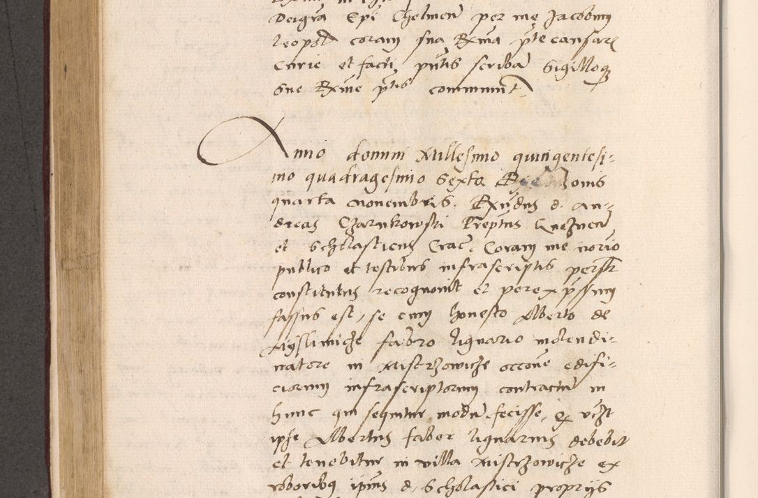 Zdjęcie nr 420 dla obiektu archiwalnego: Acta actorum, sententiarum diffinitivarum coram reverendo domino Petro Miscowski canonico et in spiritualibus vicario generali Cracoviensi ad annum Domini Mᵐᵘᵐ DXLVIᵗᵘᵐ, cuius indictio est quarta, pontificatus sanctissimi in Christo patris et domini nostri domini Pauli divina providencia pape tercii, a die tercia mensis Novembris, annus duodecimus (sic!) feliciter continuantur