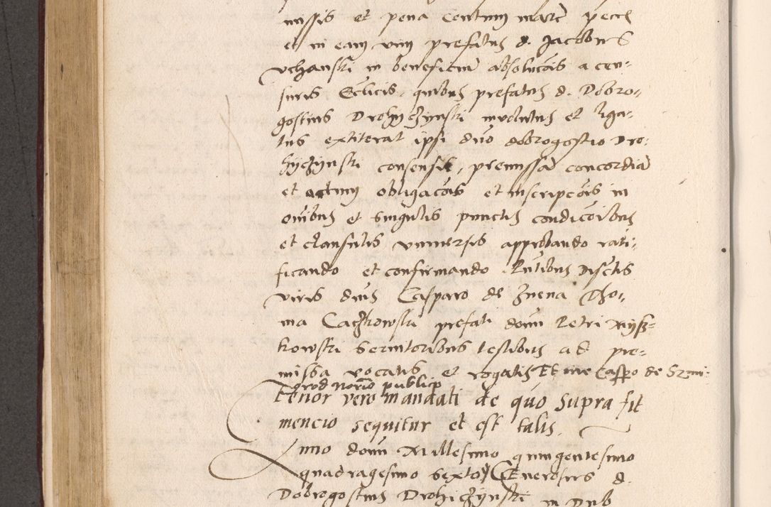 Zdjęcie nr 418 dla obiektu archiwalnego: Acta actorum, sententiarum diffinitivarum coram reverendo domino Petro Miscowski canonico et in spiritualibus vicario generali Cracoviensi ad annum Domini Mᵐᵘᵐ DXLVIᵗᵘᵐ, cuius indictio est quarta, pontificatus sanctissimi in Christo patris et domini nostri domini Pauli divina providencia pape tercii, a die tercia mensis Novembris, annus duodecimus (sic!) feliciter continuantur