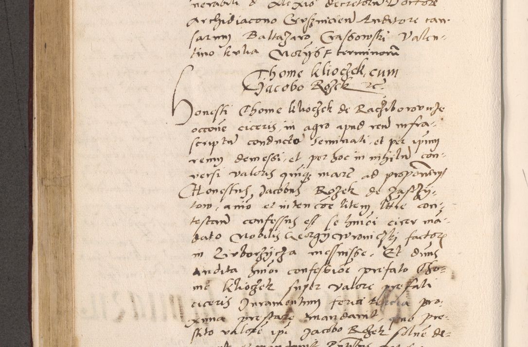 Zdjęcie nr 414 dla obiektu archiwalnego: Acta actorum, sententiarum diffinitivarum coram reverendo domino Petro Miscowski canonico et in spiritualibus vicario generali Cracoviensi ad annum Domini Mᵐᵘᵐ DXLVIᵗᵘᵐ, cuius indictio est quarta, pontificatus sanctissimi in Christo patris et domini nostri domini Pauli divina providencia pape tercii, a die tercia mensis Novembris, annus duodecimus (sic!) feliciter continuantur