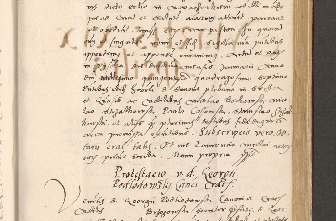 Zdjęcie nr 607 dla obiektu archiwalnego: Acta actorum, sententiarum diffinitivarum coram reverendo domino Petro Miscowski canonico et in spiritualibus vicario generali Cracoviensi ad annum Domini Mᵐᵘᵐ DXLVIᵗᵘᵐ, cuius indictio est quarta, pontificatus sanctissimi in Christo patris et domini nostri domini Pauli divina providencia pape tercii, a die tercia mensis Novembris, annus duodecimus (sic!) feliciter continuantur