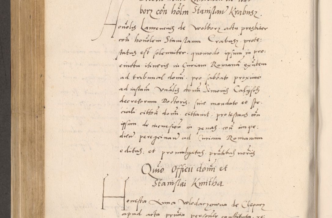 Zdjęcie nr 802 dla obiektu archiwalnego: Acta actorum, sententiarum diffinitivarum coram reverendo domino Petro Miscowski canonico et in spiritualibus vicario generali Cracoviensi ad annum Domini Mᵐᵘᵐ DXLVIᵗᵘᵐ, cuius indictio est quarta, pontificatus sanctissimi in Christo patris et domini nostri domini Pauli divina providencia pape tercii, a die tercia mensis Novembris, annus duodecimus (sic!) feliciter continuantur