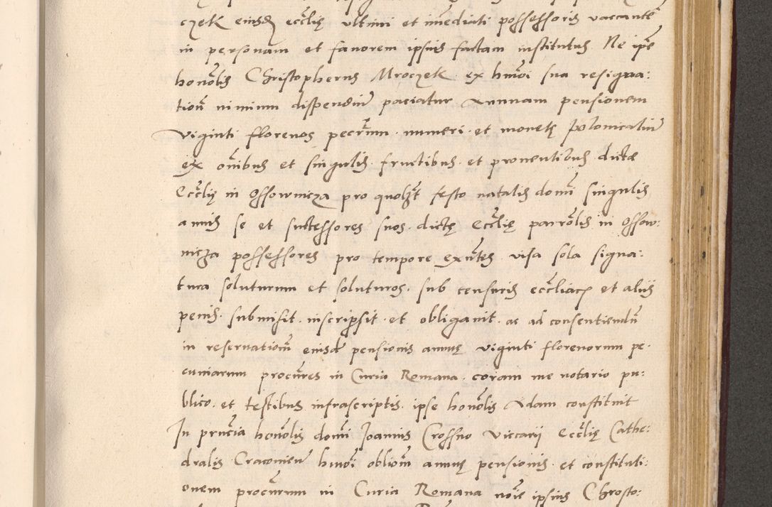 Zdjęcie nr 803 dla obiektu archiwalnego: Acta actorum, sententiarum diffinitivarum coram reverendo domino Petro Miscowski canonico et in spiritualibus vicario generali Cracoviensi ad annum Domini Mᵐᵘᵐ DXLVIᵗᵘᵐ, cuius indictio est quarta, pontificatus sanctissimi in Christo patris et domini nostri domini Pauli divina providencia pape tercii, a die tercia mensis Novembris, annus duodecimus (sic!) feliciter continuantur