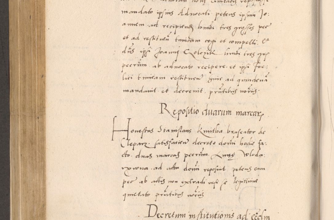 Zdjęcie nr 798 dla obiektu archiwalnego: Acta actorum, sententiarum diffinitivarum coram reverendo domino Petro Miscowski canonico et in spiritualibus vicario generali Cracoviensi ad annum Domini Mᵐᵘᵐ DXLVIᵗᵘᵐ, cuius indictio est quarta, pontificatus sanctissimi in Christo patris et domini nostri domini Pauli divina providencia pape tercii, a die tercia mensis Novembris, annus duodecimus (sic!) feliciter continuantur
