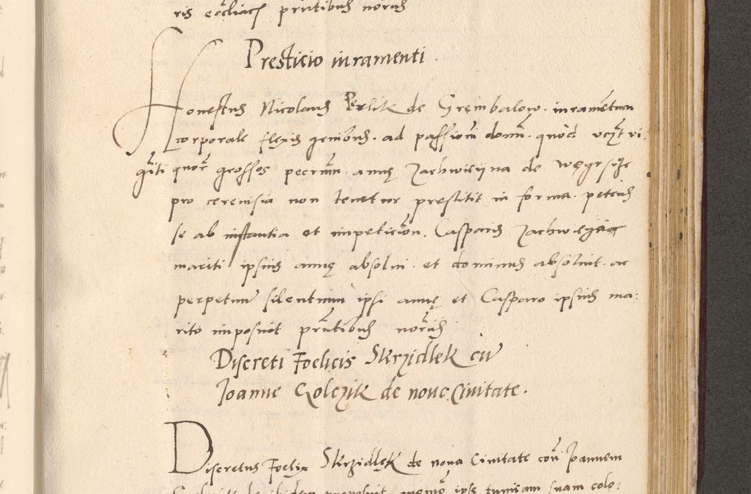 Zdjęcie nr 797 dla obiektu archiwalnego: Acta actorum, sententiarum diffinitivarum coram reverendo domino Petro Miscowski canonico et in spiritualibus vicario generali Cracoviensi ad annum Domini Mᵐᵘᵐ DXLVIᵗᵘᵐ, cuius indictio est quarta, pontificatus sanctissimi in Christo patris et domini nostri domini Pauli divina providencia pape tercii, a die tercia mensis Novembris, annus duodecimus (sic!) feliciter continuantur