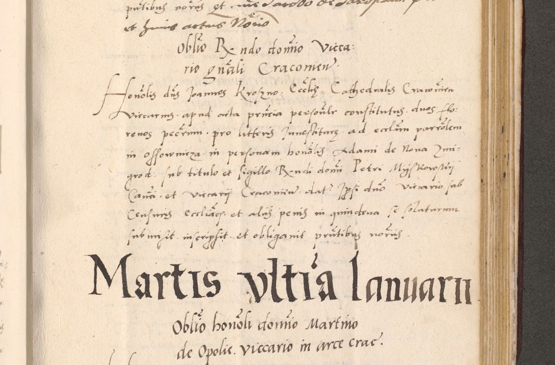 Zdjęcie nr 795 dla obiektu archiwalnego: Acta actorum, sententiarum diffinitivarum coram reverendo domino Petro Miscowski canonico et in spiritualibus vicario generali Cracoviensi ad annum Domini Mᵐᵘᵐ DXLVIᵗᵘᵐ, cuius indictio est quarta, pontificatus sanctissimi in Christo patris et domini nostri domini Pauli divina providencia pape tercii, a die tercia mensis Novembris, annus duodecimus (sic!) feliciter continuantur