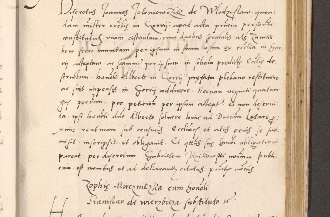 Zdjęcie nr 781 dla obiektu archiwalnego: Acta actorum, sententiarum diffinitivarum coram reverendo domino Petro Miscowski canonico et in spiritualibus vicario generali Cracoviensi ad annum Domini Mᵐᵘᵐ DXLVIᵗᵘᵐ, cuius indictio est quarta, pontificatus sanctissimi in Christo patris et domini nostri domini Pauli divina providencia pape tercii, a die tercia mensis Novembris, annus duodecimus (sic!) feliciter continuantur