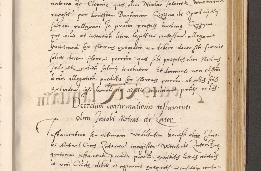 Zdjęcie nr 773 dla obiektu archiwalnego: Acta actorum, sententiarum diffinitivarum coram reverendo domino Petro Miscowski canonico et in spiritualibus vicario generali Cracoviensi ad annum Domini Mᵐᵘᵐ DXLVIᵗᵘᵐ, cuius indictio est quarta, pontificatus sanctissimi in Christo patris et domini nostri domini Pauli divina providencia pape tercii, a die tercia mensis Novembris, annus duodecimus (sic!) feliciter continuantur