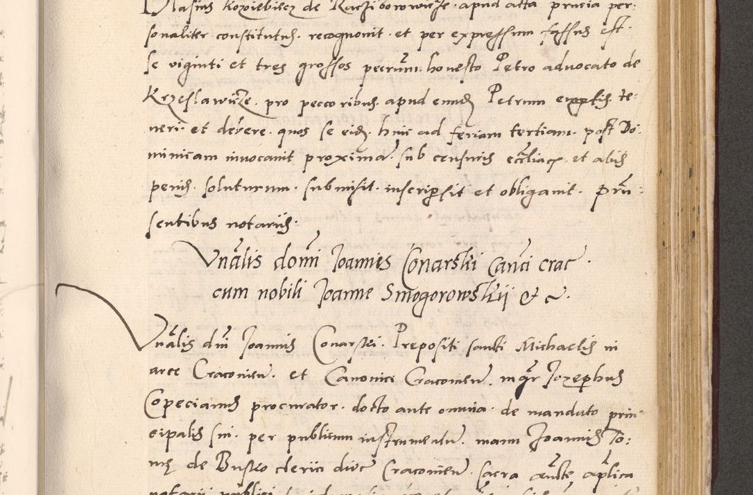Zdjęcie nr 771 dla obiektu archiwalnego: Acta actorum, sententiarum diffinitivarum coram reverendo domino Petro Miscowski canonico et in spiritualibus vicario generali Cracoviensi ad annum Domini Mᵐᵘᵐ DXLVIᵗᵘᵐ, cuius indictio est quarta, pontificatus sanctissimi in Christo patris et domini nostri domini Pauli divina providencia pape tercii, a die tercia mensis Novembris, annus duodecimus (sic!) feliciter continuantur