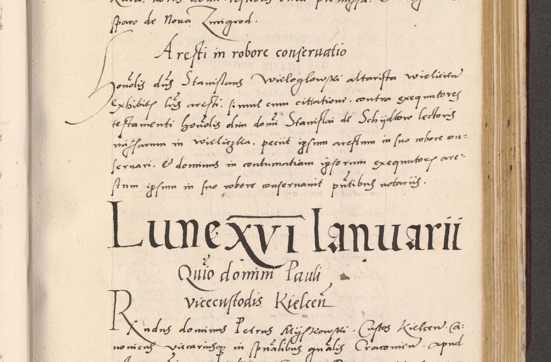 Zdjęcie nr 767 dla obiektu archiwalnego: Acta actorum, sententiarum diffinitivarum coram reverendo domino Petro Miscowski canonico et in spiritualibus vicario generali Cracoviensi ad annum Domini Mᵐᵘᵐ DXLVIᵗᵘᵐ, cuius indictio est quarta, pontificatus sanctissimi in Christo patris et domini nostri domini Pauli divina providencia pape tercii, a die tercia mensis Novembris, annus duodecimus (sic!) feliciter continuantur
