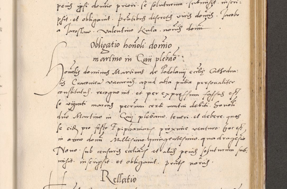 Zdjęcie nr 765 dla obiektu archiwalnego: Acta actorum, sententiarum diffinitivarum coram reverendo domino Petro Miscowski canonico et in spiritualibus vicario generali Cracoviensi ad annum Domini Mᵐᵘᵐ DXLVIᵗᵘᵐ, cuius indictio est quarta, pontificatus sanctissimi in Christo patris et domini nostri domini Pauli divina providencia pape tercii, a die tercia mensis Novembris, annus duodecimus (sic!) feliciter continuantur