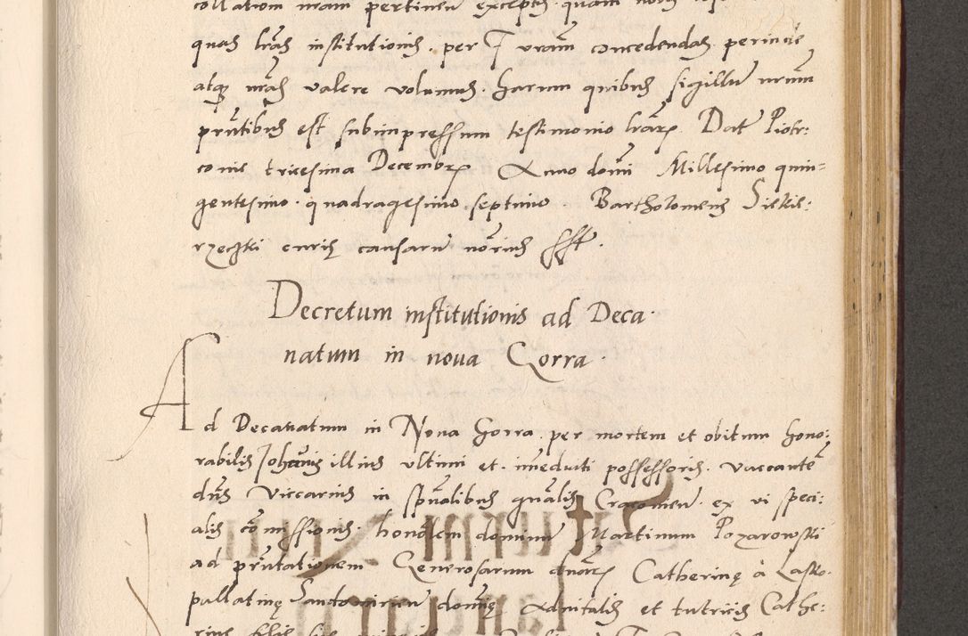 Zdjęcie nr 763 dla obiektu archiwalnego: Acta actorum, sententiarum diffinitivarum coram reverendo domino Petro Miscowski canonico et in spiritualibus vicario generali Cracoviensi ad annum Domini Mᵐᵘᵐ DXLVIᵗᵘᵐ, cuius indictio est quarta, pontificatus sanctissimi in Christo patris et domini nostri domini Pauli divina providencia pape tercii, a die tercia mensis Novembris, annus duodecimus (sic!) feliciter continuantur