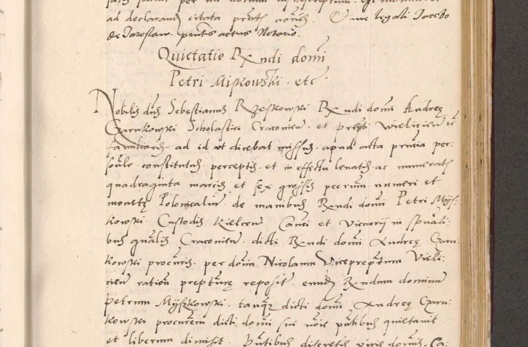 Zdjęcie nr 759 dla obiektu archiwalnego: Acta actorum, sententiarum diffinitivarum coram reverendo domino Petro Miscowski canonico et in spiritualibus vicario generali Cracoviensi ad annum Domini Mᵐᵘᵐ DXLVIᵗᵘᵐ, cuius indictio est quarta, pontificatus sanctissimi in Christo patris et domini nostri domini Pauli divina providencia pape tercii, a die tercia mensis Novembris, annus duodecimus (sic!) feliciter continuantur