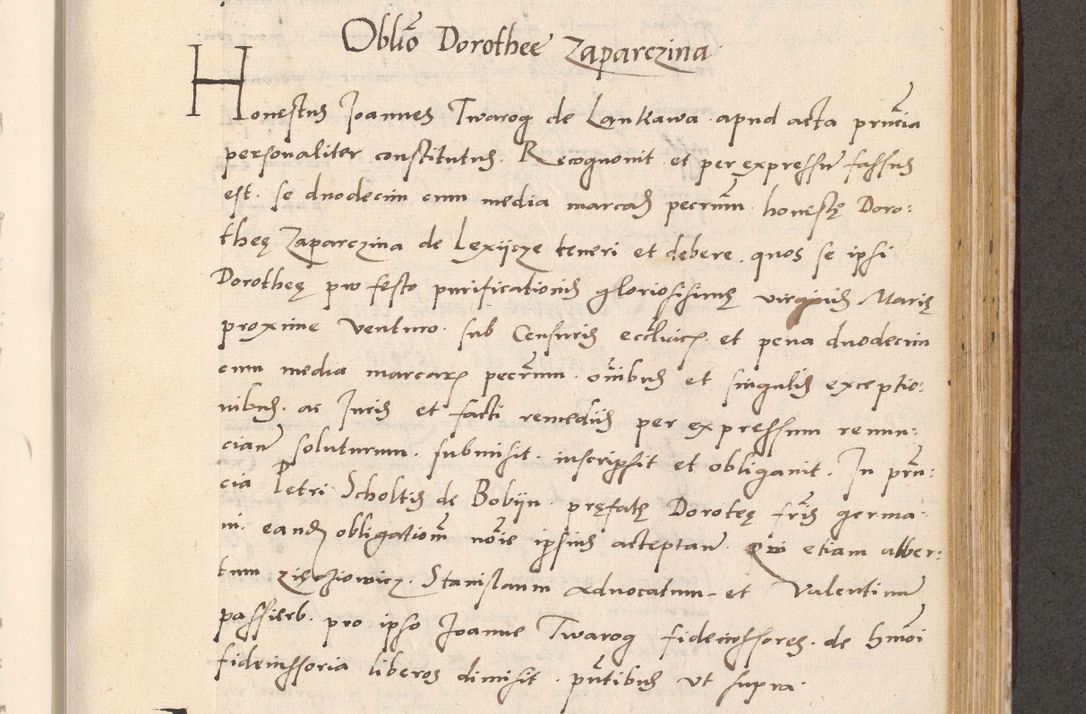 Zdjęcie nr 757 dla obiektu archiwalnego: Acta actorum, sententiarum diffinitivarum coram reverendo domino Petro Miscowski canonico et in spiritualibus vicario generali Cracoviensi ad annum Domini Mᵐᵘᵐ DXLVIᵗᵘᵐ, cuius indictio est quarta, pontificatus sanctissimi in Christo patris et domini nostri domini Pauli divina providencia pape tercii, a die tercia mensis Novembris, annus duodecimus (sic!) feliciter continuantur