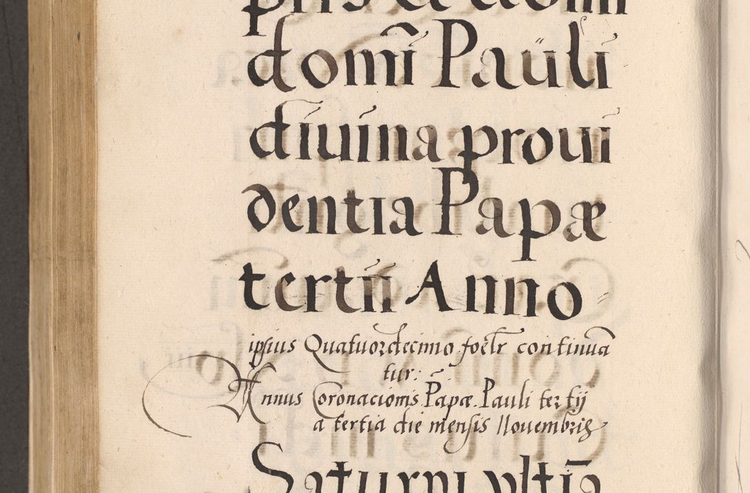 Zdjęcie nr 748 dla obiektu archiwalnego: Acta actorum, sententiarum diffinitivarum coram reverendo domino Petro Miscowski canonico et in spiritualibus vicario generali Cracoviensi ad annum Domini Mᵐᵘᵐ DXLVIᵗᵘᵐ, cuius indictio est quarta, pontificatus sanctissimi in Christo patris et domini nostri domini Pauli divina providencia pape tercii, a die tercia mensis Novembris, annus duodecimus (sic!) feliciter continuantur