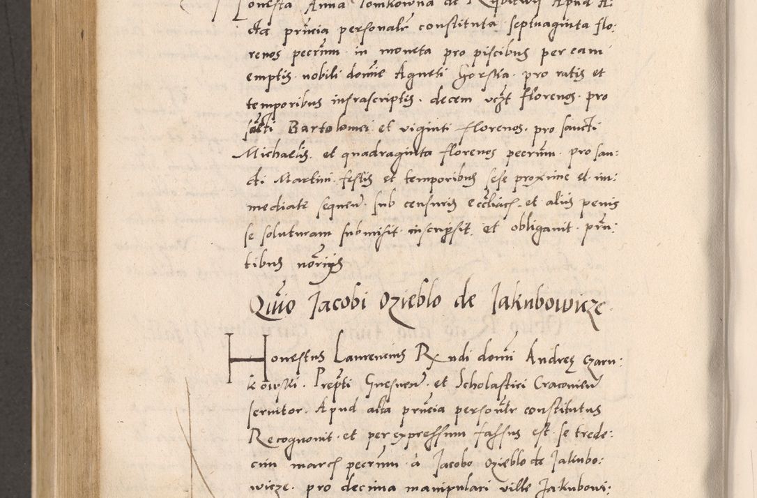 Zdjęcie nr 742 dla obiektu archiwalnego: Acta actorum, sententiarum diffinitivarum coram reverendo domino Petro Miscowski canonico et in spiritualibus vicario generali Cracoviensi ad annum Domini Mᵐᵘᵐ DXLVIᵗᵘᵐ, cuius indictio est quarta, pontificatus sanctissimi in Christo patris et domini nostri domini Pauli divina providencia pape tercii, a die tercia mensis Novembris, annus duodecimus (sic!) feliciter continuantur