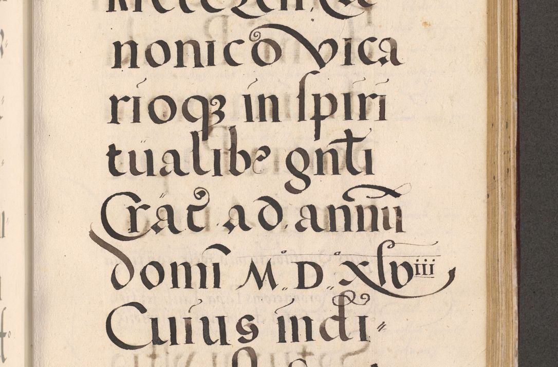 Zdjęcie nr 747 dla obiektu archiwalnego: Acta actorum, sententiarum diffinitivarum coram reverendo domino Petro Miscowski canonico et in spiritualibus vicario generali Cracoviensi ad annum Domini Mᵐᵘᵐ DXLVIᵗᵘᵐ, cuius indictio est quarta, pontificatus sanctissimi in Christo patris et domini nostri domini Pauli divina providencia pape tercii, a die tercia mensis Novembris, annus duodecimus (sic!) feliciter continuantur