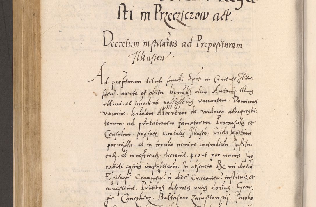 Zdjęcie nr 744 dla obiektu archiwalnego: Acta actorum, sententiarum diffinitivarum coram reverendo domino Petro Miscowski canonico et in spiritualibus vicario generali Cracoviensi ad annum Domini Mᵐᵘᵐ DXLVIᵗᵘᵐ, cuius indictio est quarta, pontificatus sanctissimi in Christo patris et domini nostri domini Pauli divina providencia pape tercii, a die tercia mensis Novembris, annus duodecimus (sic!) feliciter continuantur