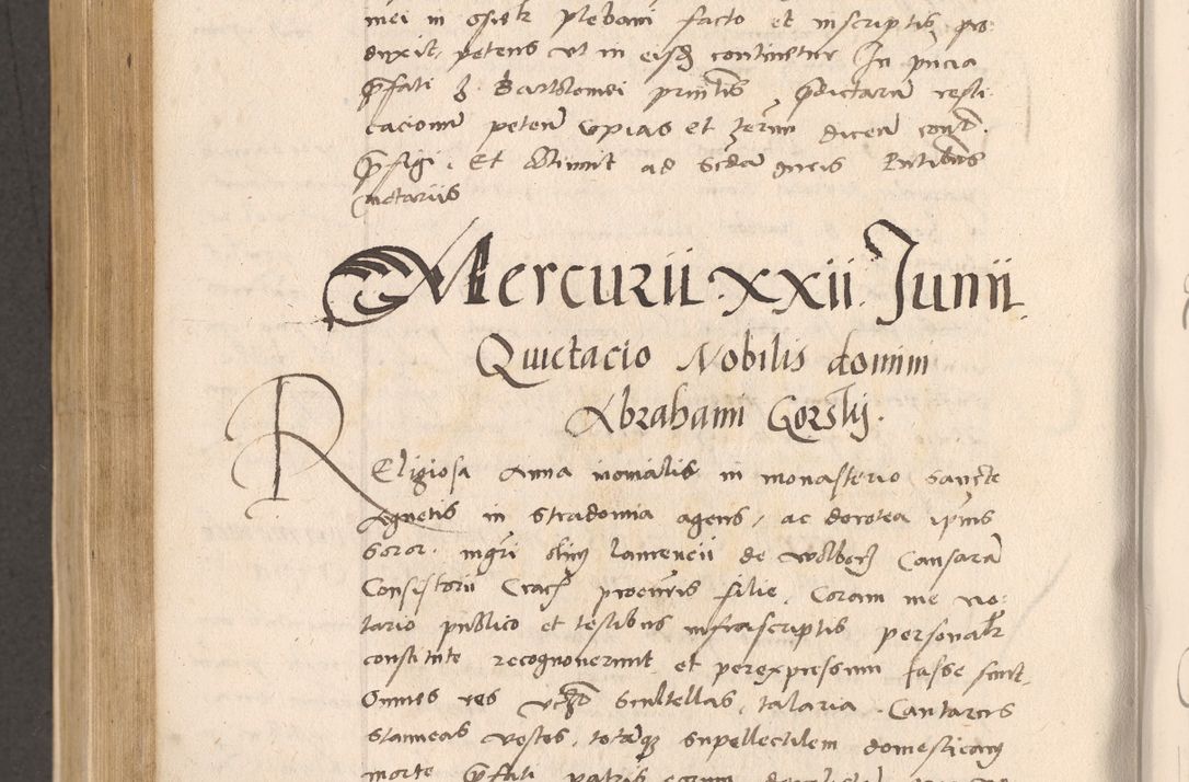 Zdjęcie nr 736 dla obiektu archiwalnego: Acta actorum, sententiarum diffinitivarum coram reverendo domino Petro Miscowski canonico et in spiritualibus vicario generali Cracoviensi ad annum Domini Mᵐᵘᵐ DXLVIᵗᵘᵐ, cuius indictio est quarta, pontificatus sanctissimi in Christo patris et domini nostri domini Pauli divina providencia pape tercii, a die tercia mensis Novembris, annus duodecimus (sic!) feliciter continuantur