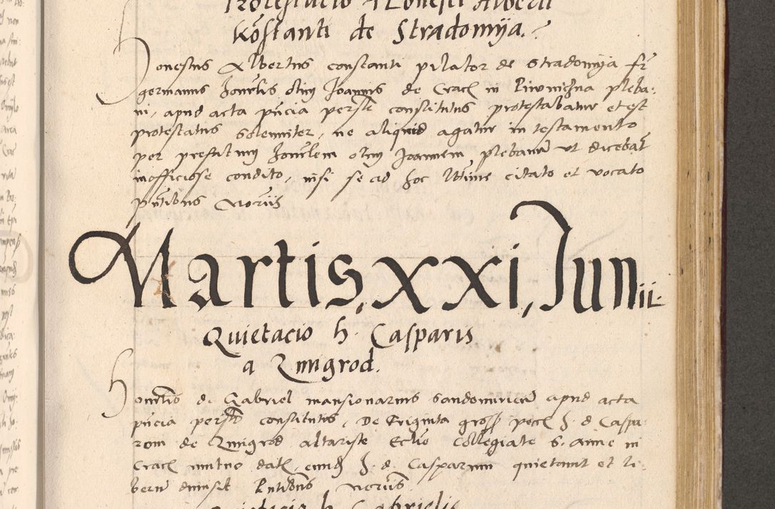 Zdjęcie nr 733 dla obiektu archiwalnego: Acta actorum, sententiarum diffinitivarum coram reverendo domino Petro Miscowski canonico et in spiritualibus vicario generali Cracoviensi ad annum Domini Mᵐᵘᵐ DXLVIᵗᵘᵐ, cuius indictio est quarta, pontificatus sanctissimi in Christo patris et domini nostri domini Pauli divina providencia pape tercii, a die tercia mensis Novembris, annus duodecimus (sic!) feliciter continuantur