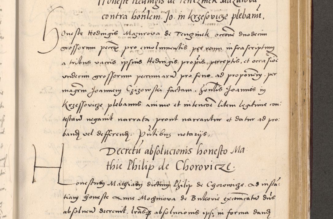 Zdjęcie nr 723 dla obiektu archiwalnego: Acta actorum, sententiarum diffinitivarum coram reverendo domino Petro Miscowski canonico et in spiritualibus vicario generali Cracoviensi ad annum Domini Mᵐᵘᵐ DXLVIᵗᵘᵐ, cuius indictio est quarta, pontificatus sanctissimi in Christo patris et domini nostri domini Pauli divina providencia pape tercii, a die tercia mensis Novembris, annus duodecimus (sic!) feliciter continuantur