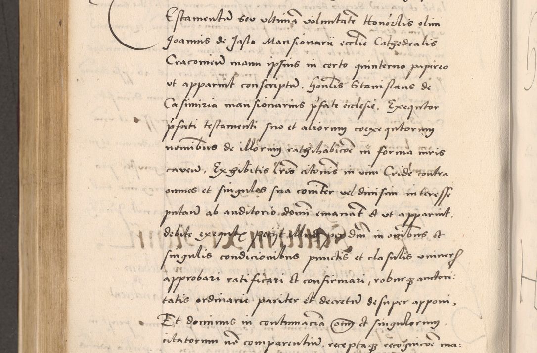 Zdjęcie nr 722 dla obiektu archiwalnego: Acta actorum, sententiarum diffinitivarum coram reverendo domino Petro Miscowski canonico et in spiritualibus vicario generali Cracoviensi ad annum Domini Mᵐᵘᵐ DXLVIᵗᵘᵐ, cuius indictio est quarta, pontificatus sanctissimi in Christo patris et domini nostri domini Pauli divina providencia pape tercii, a die tercia mensis Novembris, annus duodecimus (sic!) feliciter continuantur