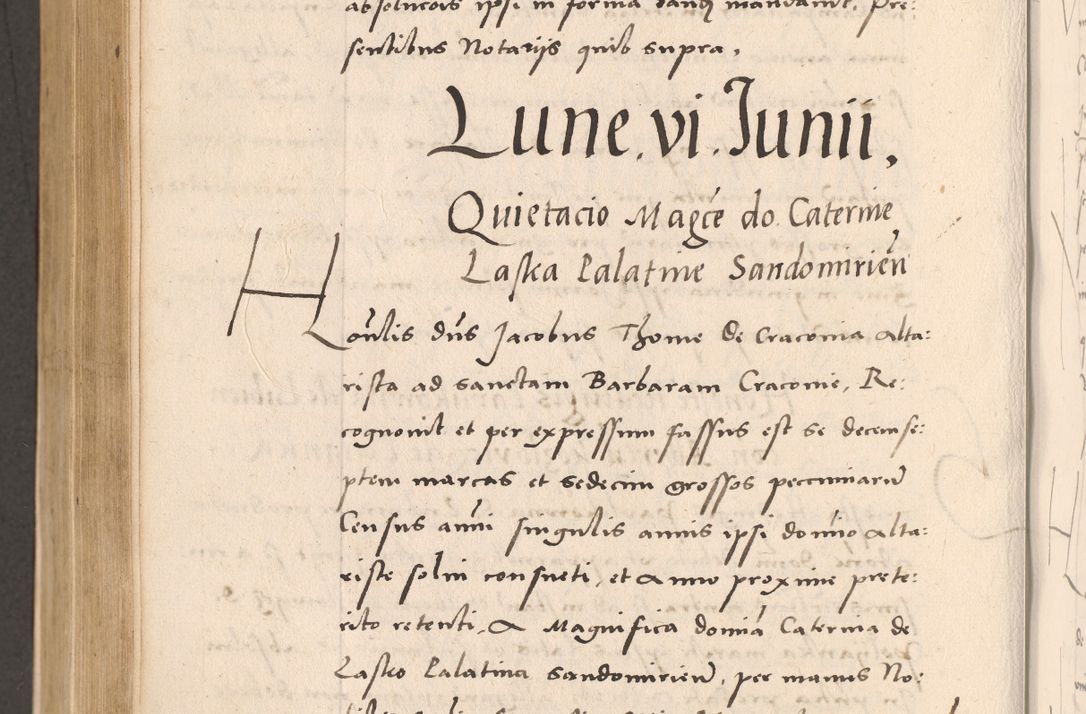 Zdjęcie nr 716 dla obiektu archiwalnego: Acta actorum, sententiarum diffinitivarum coram reverendo domino Petro Miscowski canonico et in spiritualibus vicario generali Cracoviensi ad annum Domini Mᵐᵘᵐ DXLVIᵗᵘᵐ, cuius indictio est quarta, pontificatus sanctissimi in Christo patris et domini nostri domini Pauli divina providencia pape tercii, a die tercia mensis Novembris, annus duodecimus (sic!) feliciter continuantur