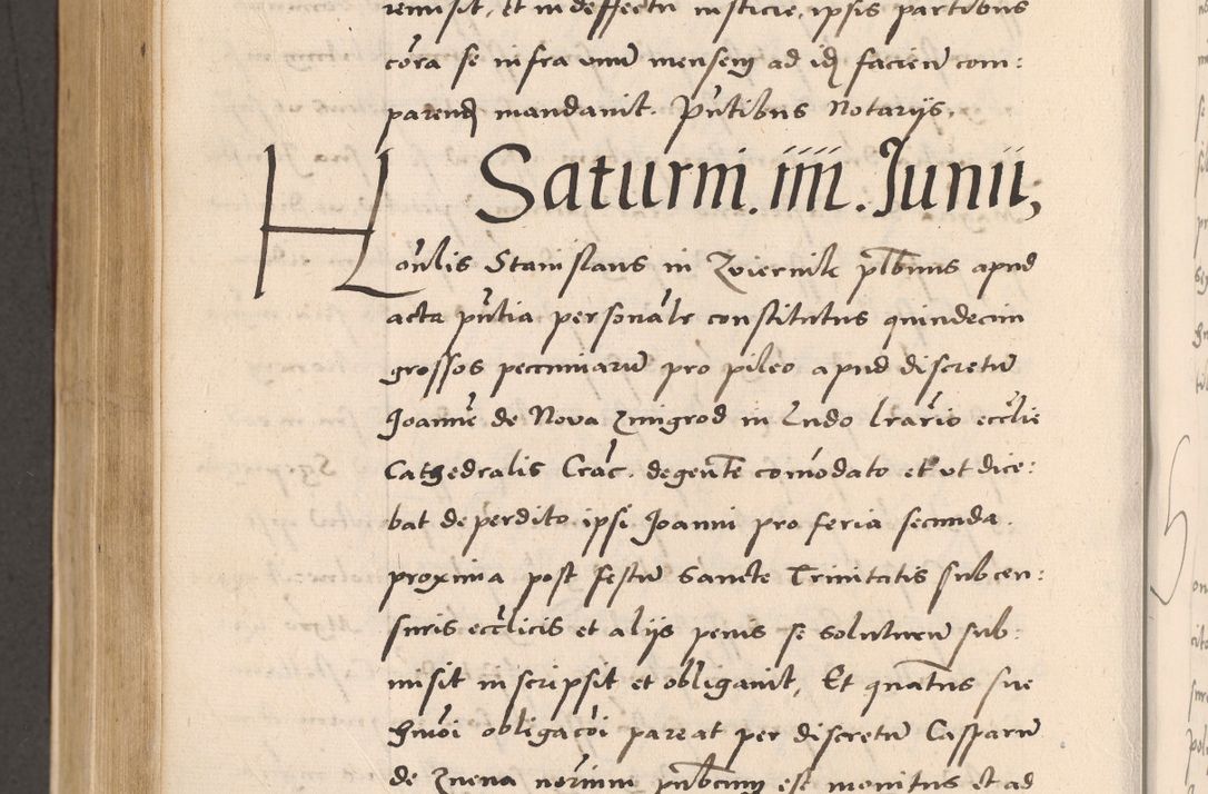 Zdjęcie nr 714 dla obiektu archiwalnego: Acta actorum, sententiarum diffinitivarum coram reverendo domino Petro Miscowski canonico et in spiritualibus vicario generali Cracoviensi ad annum Domini Mᵐᵘᵐ DXLVIᵗᵘᵐ, cuius indictio est quarta, pontificatus sanctissimi in Christo patris et domini nostri domini Pauli divina providencia pape tercii, a die tercia mensis Novembris, annus duodecimus (sic!) feliciter continuantur