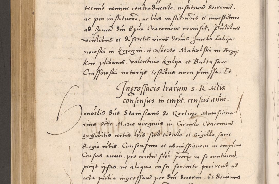 Zdjęcie nr 704 dla obiektu archiwalnego: Acta actorum, sententiarum diffinitivarum coram reverendo domino Petro Miscowski canonico et in spiritualibus vicario generali Cracoviensi ad annum Domini Mᵐᵘᵐ DXLVIᵗᵘᵐ, cuius indictio est quarta, pontificatus sanctissimi in Christo patris et domini nostri domini Pauli divina providencia pape tercii, a die tercia mensis Novembris, annus duodecimus (sic!) feliciter continuantur