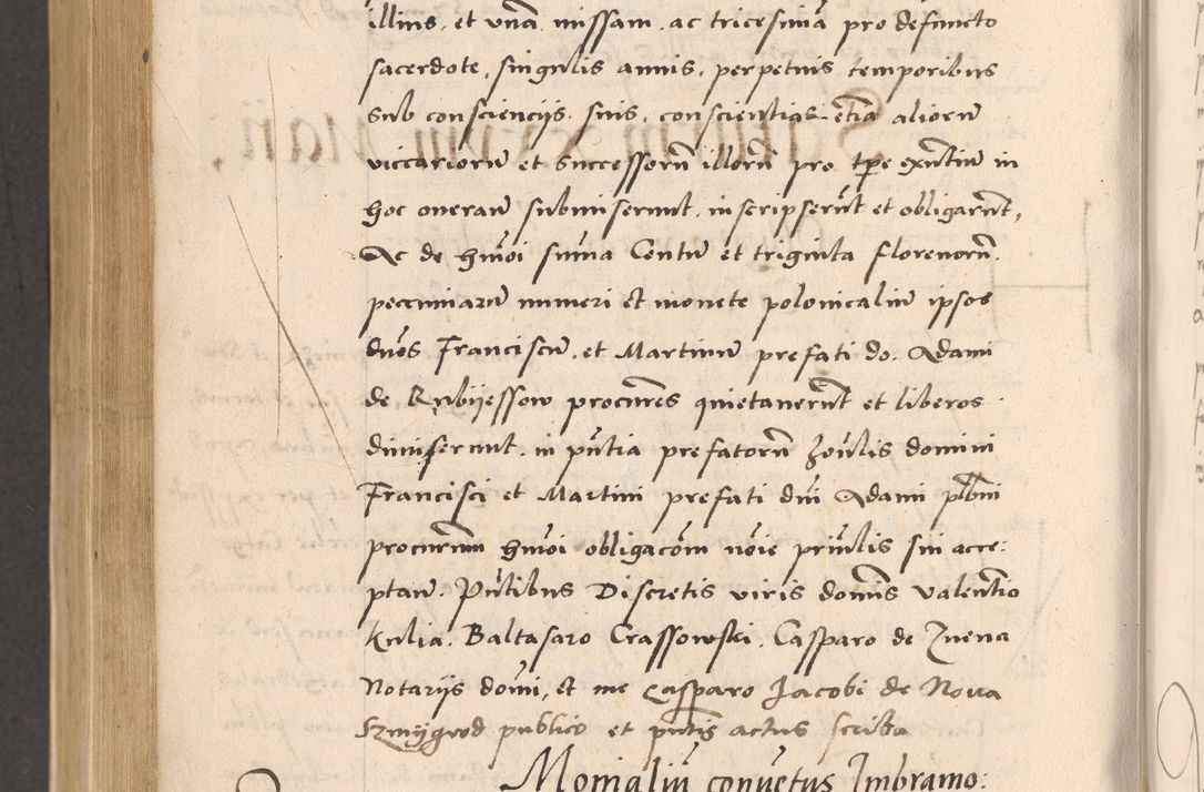 Zdjęcie nr 702 dla obiektu archiwalnego: Acta actorum, sententiarum diffinitivarum coram reverendo domino Petro Miscowski canonico et in spiritualibus vicario generali Cracoviensi ad annum Domini Mᵐᵘᵐ DXLVIᵗᵘᵐ, cuius indictio est quarta, pontificatus sanctissimi in Christo patris et domini nostri domini Pauli divina providencia pape tercii, a die tercia mensis Novembris, annus duodecimus (sic!) feliciter continuantur