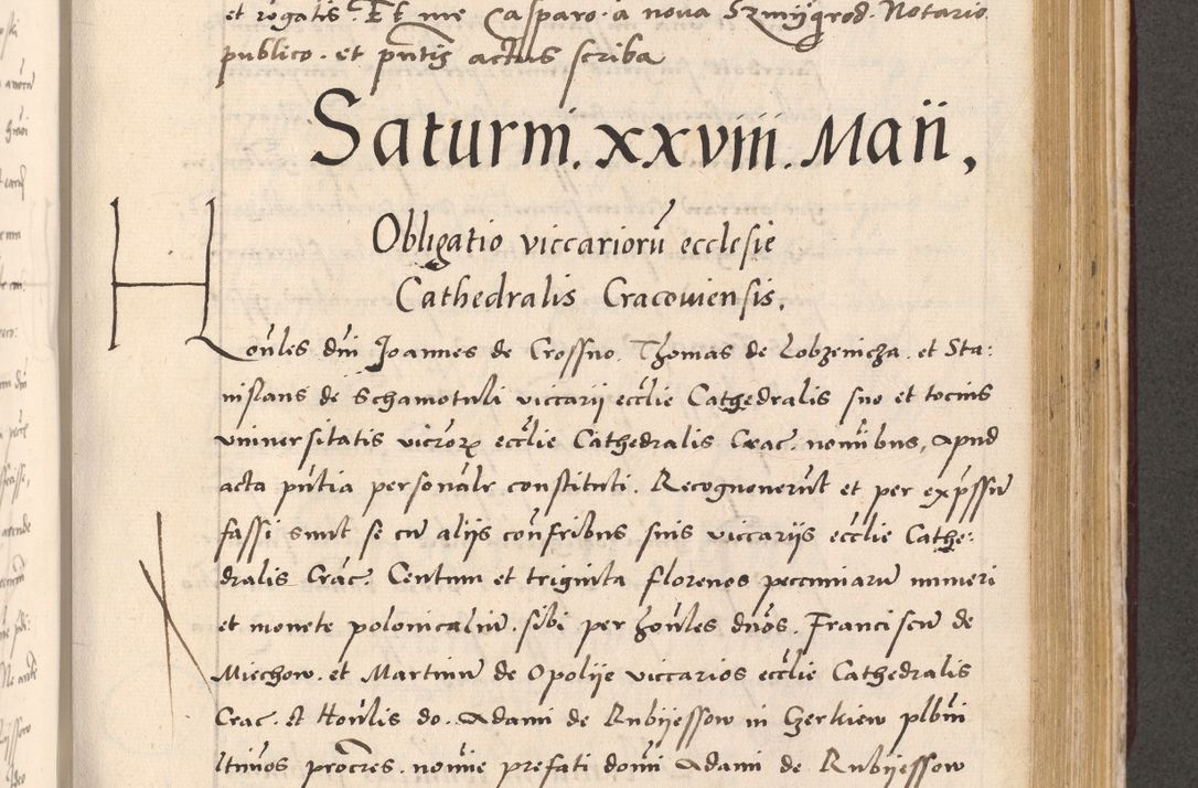 Zdjęcie nr 701 dla obiektu archiwalnego: Acta actorum, sententiarum diffinitivarum coram reverendo domino Petro Miscowski canonico et in spiritualibus vicario generali Cracoviensi ad annum Domini Mᵐᵘᵐ DXLVIᵗᵘᵐ, cuius indictio est quarta, pontificatus sanctissimi in Christo patris et domini nostri domini Pauli divina providencia pape tercii, a die tercia mensis Novembris, annus duodecimus (sic!) feliciter continuantur
