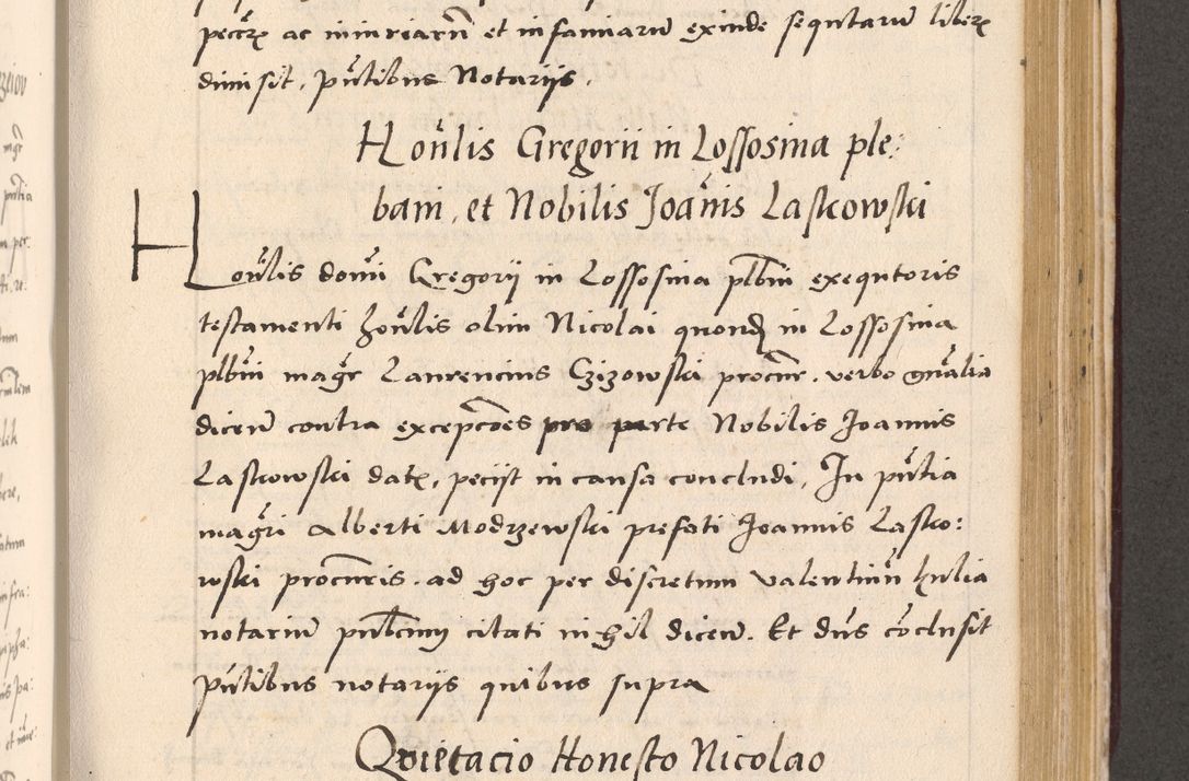 Zdjęcie nr 693 dla obiektu archiwalnego: Acta actorum, sententiarum diffinitivarum coram reverendo domino Petro Miscowski canonico et in spiritualibus vicario generali Cracoviensi ad annum Domini Mᵐᵘᵐ DXLVIᵗᵘᵐ, cuius indictio est quarta, pontificatus sanctissimi in Christo patris et domini nostri domini Pauli divina providencia pape tercii, a die tercia mensis Novembris, annus duodecimus (sic!) feliciter continuantur