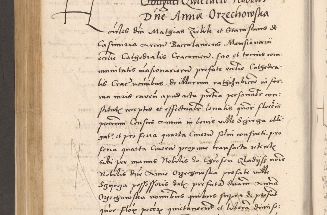 Zdjęcie nr 686 dla obiektu archiwalnego: Acta actorum, sententiarum diffinitivarum coram reverendo domino Petro Miscowski canonico et in spiritualibus vicario generali Cracoviensi ad annum Domini Mᵐᵘᵐ DXLVIᵗᵘᵐ, cuius indictio est quarta, pontificatus sanctissimi in Christo patris et domini nostri domini Pauli divina providencia pape tercii, a die tercia mensis Novembris, annus duodecimus (sic!) feliciter continuantur