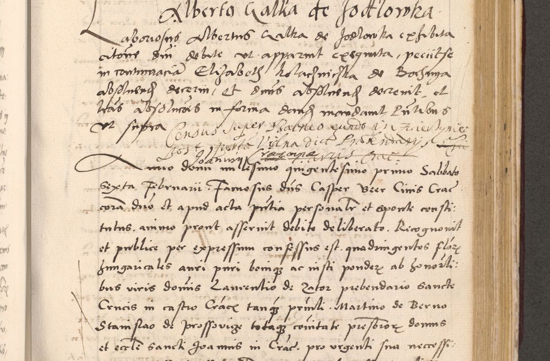 Zdjęcie nr 669 dla obiektu archiwalnego: Acta actorum, sententiarum diffinitivarum coram reverendo domino Petro Miscowski canonico et in spiritualibus vicario generali Cracoviensi ad annum Domini Mᵐᵘᵐ DXLVIᵗᵘᵐ, cuius indictio est quarta, pontificatus sanctissimi in Christo patris et domini nostri domini Pauli divina providencia pape tercii, a die tercia mensis Novembris, annus duodecimus (sic!) feliciter continuantur
