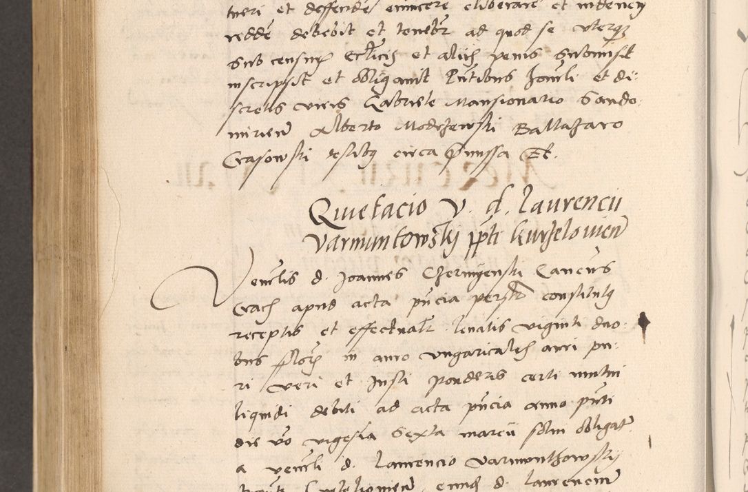 Zdjęcie nr 662 dla obiektu archiwalnego: Acta actorum, sententiarum diffinitivarum coram reverendo domino Petro Miscowski canonico et in spiritualibus vicario generali Cracoviensi ad annum Domini Mᵐᵘᵐ DXLVIᵗᵘᵐ, cuius indictio est quarta, pontificatus sanctissimi in Christo patris et domini nostri domini Pauli divina providencia pape tercii, a die tercia mensis Novembris, annus duodecimus (sic!) feliciter continuantur