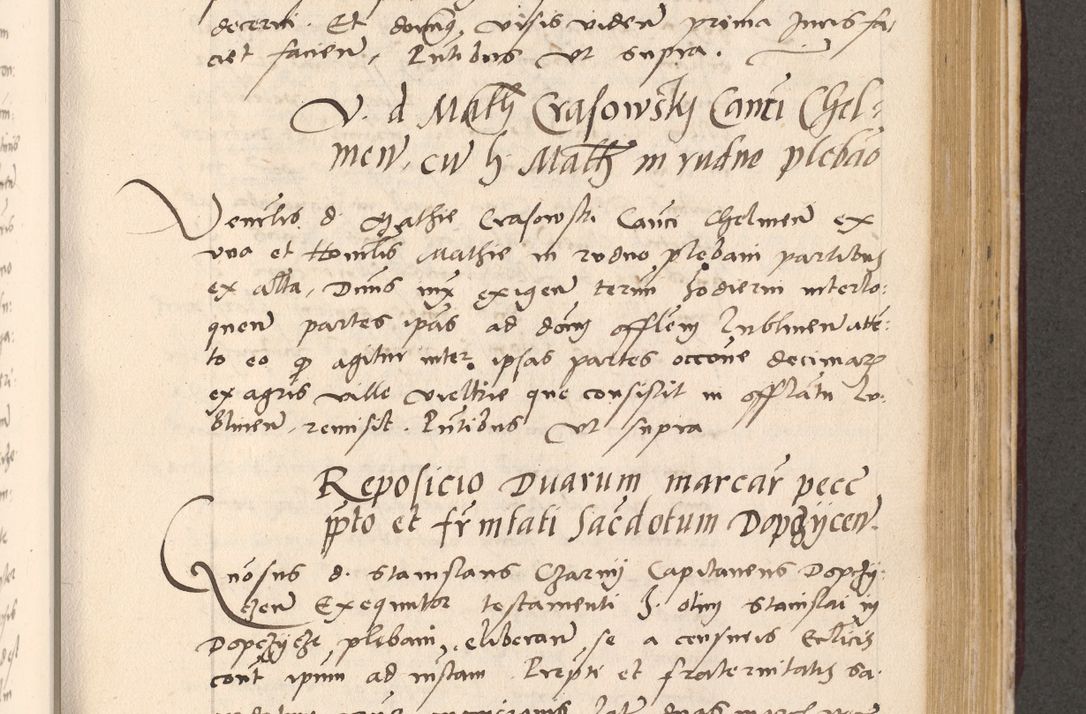 Zdjęcie nr 659 dla obiektu archiwalnego: Acta actorum, sententiarum diffinitivarum coram reverendo domino Petro Miscowski canonico et in spiritualibus vicario generali Cracoviensi ad annum Domini Mᵐᵘᵐ DXLVIᵗᵘᵐ, cuius indictio est quarta, pontificatus sanctissimi in Christo patris et domini nostri domini Pauli divina providencia pape tercii, a die tercia mensis Novembris, annus duodecimus (sic!) feliciter continuantur