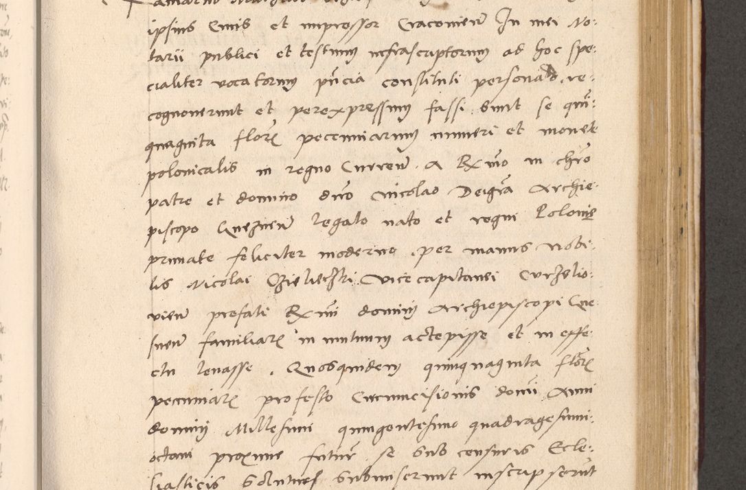 Zdjęcie nr 653 dla obiektu archiwalnego: Acta actorum, sententiarum diffinitivarum coram reverendo domino Petro Miscowski canonico et in spiritualibus vicario generali Cracoviensi ad annum Domini Mᵐᵘᵐ DXLVIᵗᵘᵐ, cuius indictio est quarta, pontificatus sanctissimi in Christo patris et domini nostri domini Pauli divina providencia pape tercii, a die tercia mensis Novembris, annus duodecimus (sic!) feliciter continuantur
